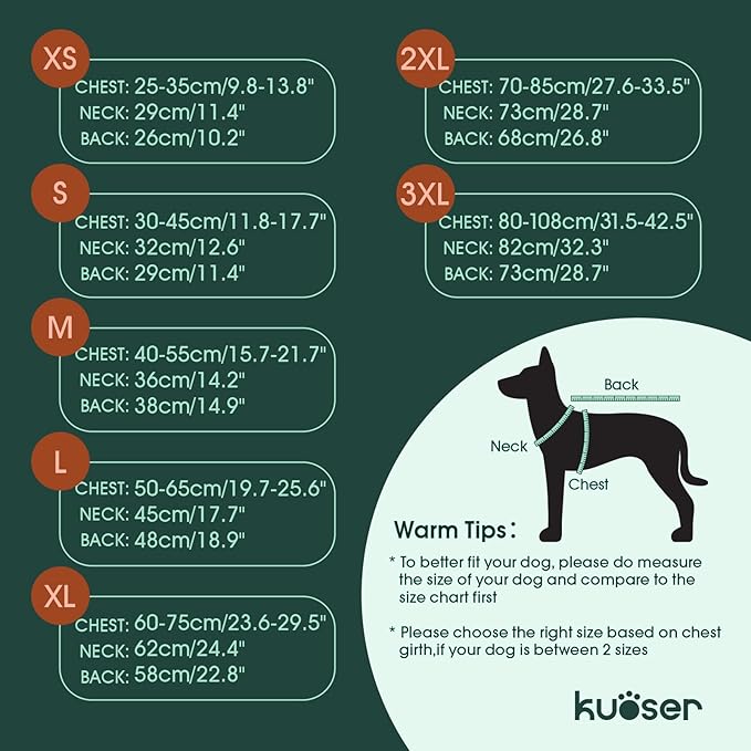 Kuoser Canvas Dog Coat, Warm Dog Jacket Reflective Fleece Pet Cold Weather Coat, Warm Doggie Clothes Waterproof Winter Vest with Zipper Leash Hole for Small Medium Large Dogs, Grey 2XL