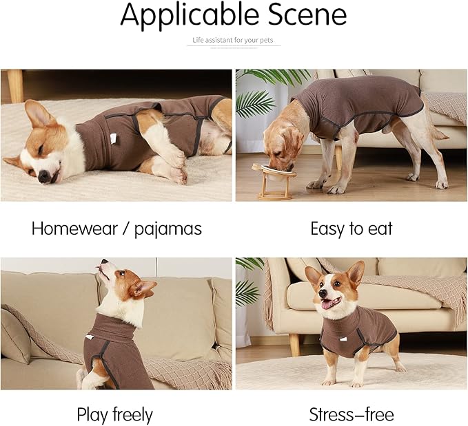 Dog Sweater Pullover Cold Weather Vest for Dogs Dog Sweatshirt & Jacket for Indoor and Outdoor Use (X-Large, Brown)
