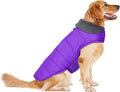 Dog Winter Coat, Waterproof Dog Jacket with Leash Hole, Reflective Adjustable Pet Snow Vest, Warm Fleece Sweater for Small Medium Large Dogs - Purple, M