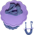 2-in-1 Dog Tug of War Rope and Frisbee, Dog Toy,Tough Rope Toy, Flying Disc, Tug Toy for Outdoor and Indoor Play (Lilac)