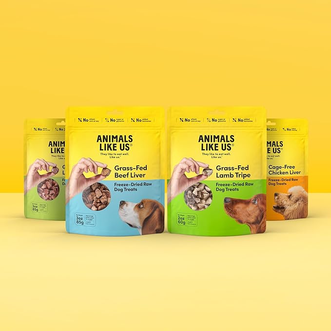 Premium Dog Treats, Freeze-Dried Raw 100% Cage-Free Chicken Liver, Single Ingredient, Protein Rich, Non-GMO, No Wheat or Corn, 3 oz