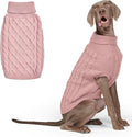 Spark Paws Knit Dog Sweater – Ultra Soft Warm Winter Dog Sweater for Small, Medium & Large Dogs – Stretch Fit Pet Sweater for French Bulldog, Pitbull, Girl & Boy Dogs Jacket, (Pink Cableknit, 3XL)