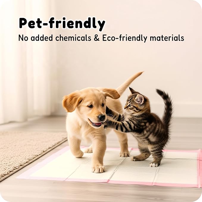 MoMoCo Puppy Pads, 23"x23"-100 Count Dog Pee Pads, Super Absorbent Extra Large Disposable Dogs Training Pads , Leak-Proof, Quick-Drying Dogs Potty Pads for Doggies Puppies