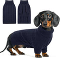 Queenmore XSmall Dog Sweater,Small Sweater for Dog,Soft Knitted Sweater Christmas Clothing,Turtleneck Pullover Puppy Sweaters for Dogs Girls Boys,Cozy Pet Knitwear for Teacup,Chihuahua(Dark Navy,XS)