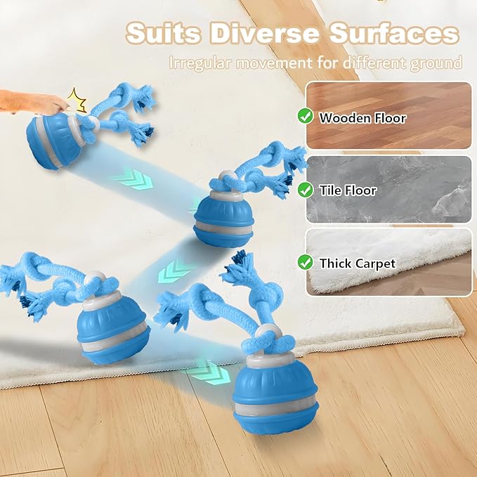 Interactive Dog Toys, Motion Activate Rolling Ball for Small Medium Large Dogs, Automatic Moving Toy, Interactive Dog Ball Stimulation Toy for Boredom Relief