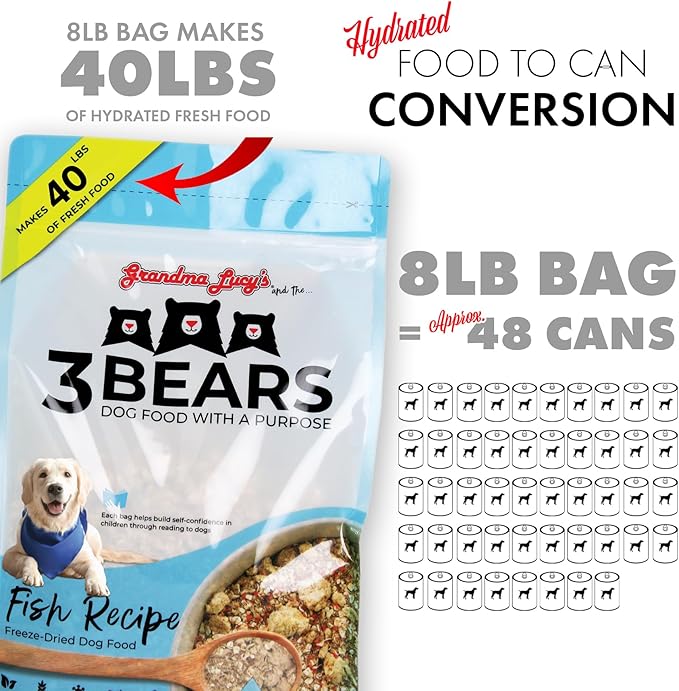 Grandma Lucy's 3 Bears Fish Dog Food - 3lb
