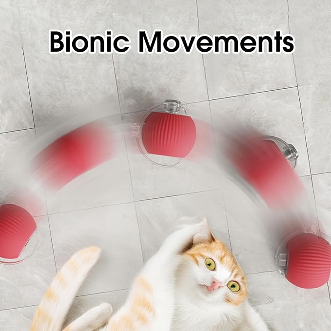 Interactive Cat Toys Ball,Movable Cat Toys, Smart 360° Automatic Rolling Pet Ball, USB Rechargeable, Ideal Christmas Pet Gift, Relieves Boredom for Indoor Cats