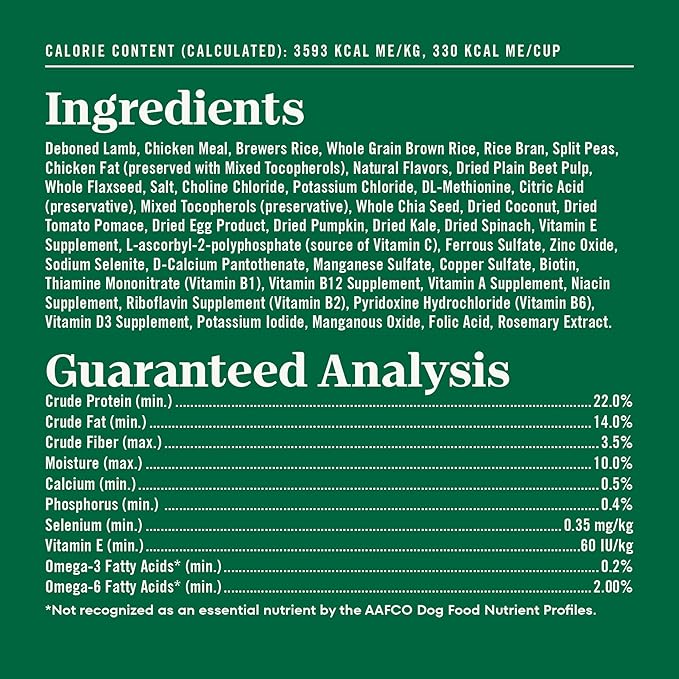Nutro Natural Choice Lamb & Brown Rice Adult Small Bites Dog Food Recipe, 12 lb. Bag