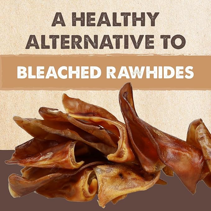 Mighty Paw Half Pig Ears for Dogs - All Natural, Single Ingredient Treats. Better Than Rawhide Pet Snacks for Small and Large/Medium Pets. Pigs Ear Dogs Chews (6lb)