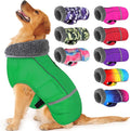 Dogcheer Warm Dog Coat, Waterproof Dog Jacket Christmas Puppy Winter Coat with Buckle, Reflective Adjustable Pet Snow Jacket Turtleneck Fleece Sweater for Small Medium Large Dogs - Green, XL