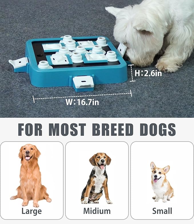 Dog Puzzle Toy, Food Treat Feeder, Mental Stimulation, Green