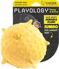 Playology Dog Toys | Puppy Toy Plush Sensory Ball for Dogs and Puppies for Dogs and Puppies | Jumbo Chicken Scented Toy - Easy to Clean and Made from Non Toxic Materials