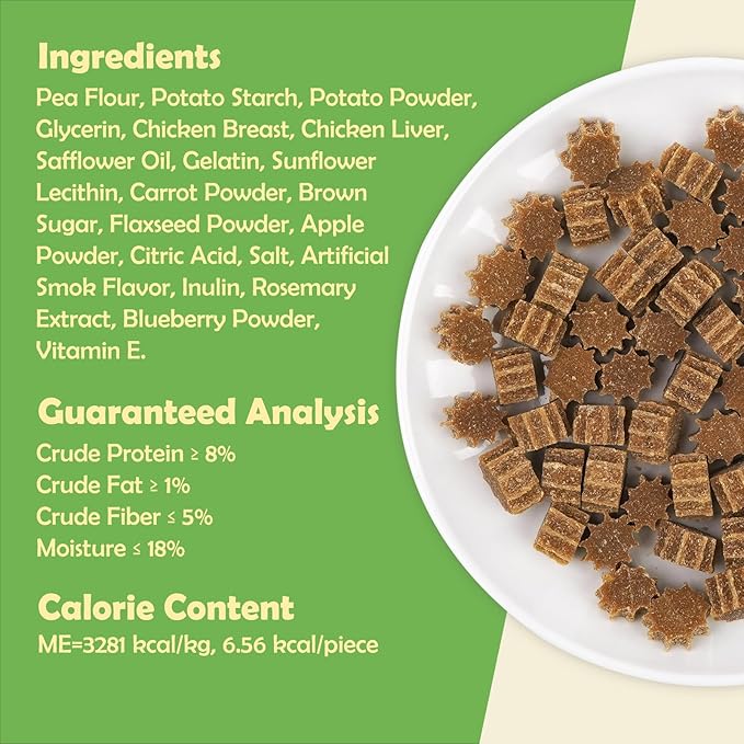 MON2SUN Grain-Free Soft Dog Treats, Gear-Shaped Training Treats for Puppy to Senior, Chicken Flavor, Low Calorie & Gluten-Free, 10.6 oz