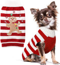 PETCARE Christmas Dog Costume Pet Sweater Vest Cute Bear Red Striped Cat Sweaters Warm Winter Dog Clothes for Small Medium Large Dogs Cats Ugly Xmas Puppy Doggy Chihuahua Yorkie Outfits