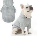 EXPAWLORER Textured Cable Knit Basic Dog Hoodie, Elevated Style Dog Sweater with Leash Hole and Pocket, Soft and Warm Pet Winter Coat, Cold Weather Clothes for Small Medium Large Dogs,Grey XXL