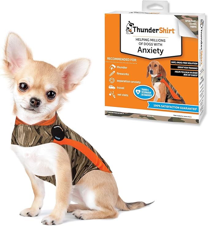 ThunderShirt for Dogs, XX Small, Camo Polo - Dog Anxiety Vest