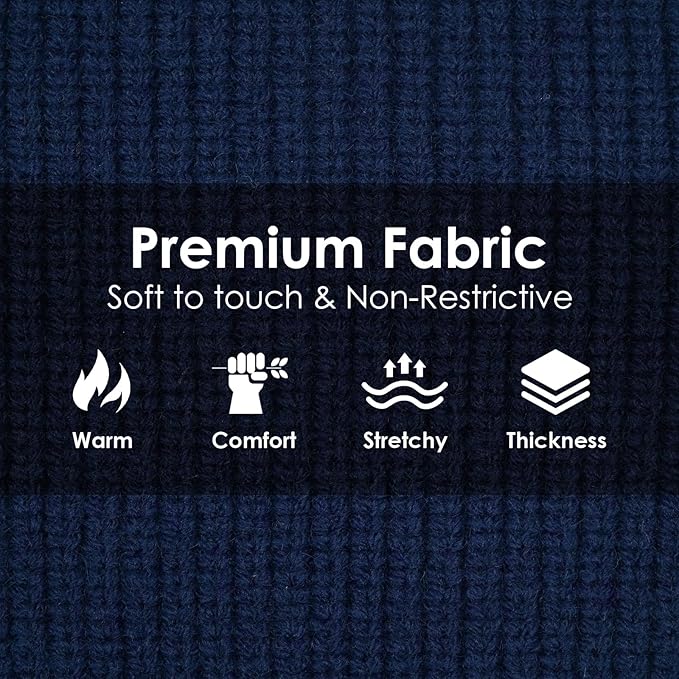 XXL Dog Sweater with Leash Hole, Stretchy Turtleneck Sweaters for Dogs Large Girl Boy, Cold Weather Fleece Pullover Fall Winter, Warm Christmas Clothes for Pitbulls, Labrador, NavyBlue 2XL