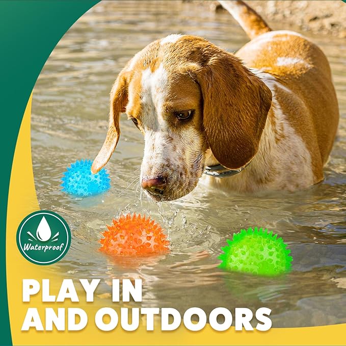 Interactive Dog Toys - 2.5' Squeaky Teething Chew Balls for Small Dogs, Clean Teeth & Training (5Pcs)