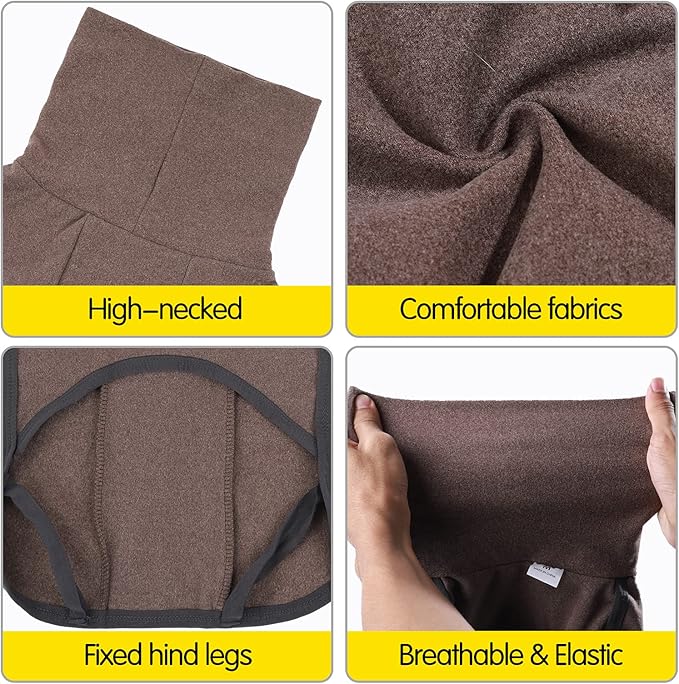 Dog Sweater Pullover Cold Weather Vest for Dogs Dog Sweatshirt & Jacket for Indoor and Outdoor Use (XX-Large, Brown)