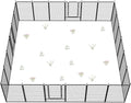 FXW Garden Fence Outdoor for The Yard – 50in(H) x 62.6ft(L) Heavy Duty Metal Animal Barrier for Dog and Rabbit, Decorative Dog Fence, 24 Panels, Black