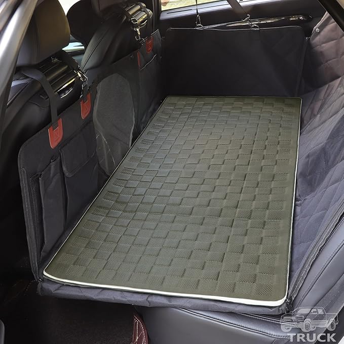 Manificent Non-Slip Pet Bed Mat for Truck Back Seat Extender, Hair Resistant Dog Blanket for Hard Bottom Dog Car Seat Cover, Anti Slip Pet Linner Backseat Cover Graphite/XL