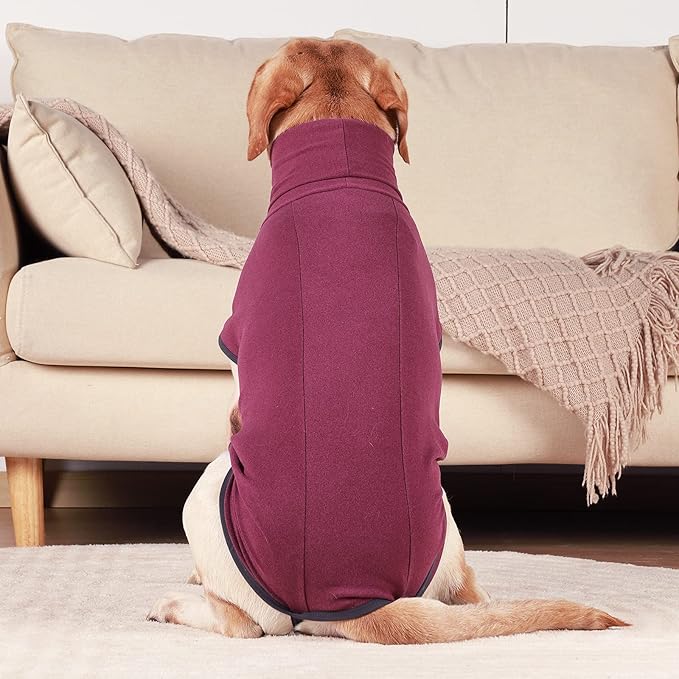 ROZKITCH Dog Pajamas for Small Dogs, Pet Windproof Warm Cold Weather Jacket Vest Cozy Jumpsuit Apparel Outfit Clothes for Walking Hiking Travel Sleep Red XS