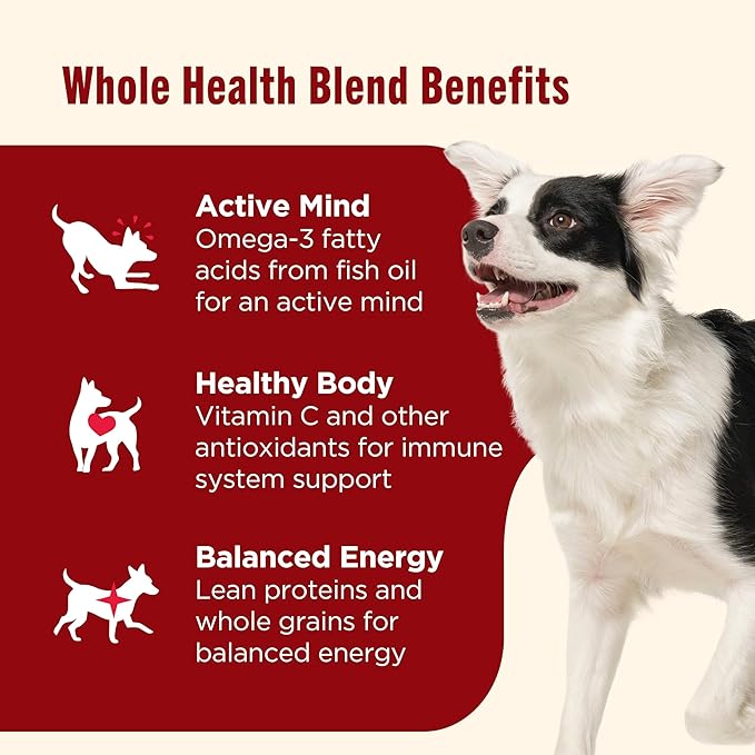 Nutrish Dry Dog Food, Real Beef, Pea & Brown Rice Recipe Whole Health Blend for Adult Dogs, 40 lb. Bag, Packaging May Vary (Rachael Ray)