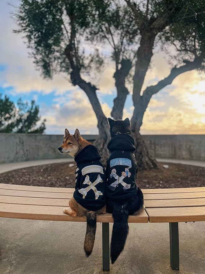 ChoChoCho Woof Dog Hoodie, Designer Dog Hoodies for Small Medium Large Breeds, Art Collection Dog Sweatshirts, Street Drawstring Hoodies Outfit Clothes for Puppy Puppies (3XL, Monet Painting)