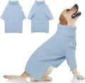 Queenmore Dog Sweater for Large Breeds, Dog Christmas Sweater,Turtleneck Knitted Pullover Xmas Pet Clothes Sweatshirt, Long Sleeve Warm Cat Sweaters, XL Dog Sweatershirt, Blue XL