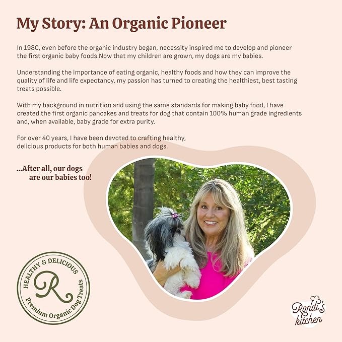 Rondi's Kitchen Lilly's Littles All-Natural & Organic Healthy Soft Dog Treats, Healthy Snacks for Small Dogs, Puppies, and Seniors, Tender Bite Cookies, Human Grade - Chicken & Pumpkin