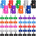 80 Pcs Dog Poop Bag Dispenser with Disposal Dog Waste Bags Bulk Dispensers Puppy Dog Poop Bag Holder with Clips for Doggy, 9 Colors (Bone Shape)