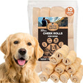 Premium Beef Cheek Rolls for Dogs 5-7" - (10-Pack) Long Lasting, Safe & Natural Rawhide Alternative Chews, Ideal for Large Dogs & Aggressive Chewers, Supports Dental Health & Digestion