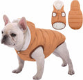 Windproof Waterproof Dog Coat Fleece & Cotton Lined Warm Jacket, Cold Weather Pet Apparel Clothes Vest for Small Medium Large Dog Khaki, XL