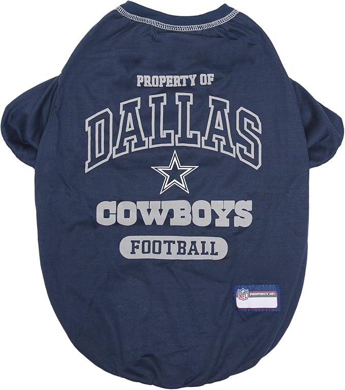 NFL Dallas Cowboys Dog T-shirt X-Large. - Licensed Shirt for Pets Team Colored with Team Logos- Premium Stretchable Materials for the comfort of your Dog & Cat