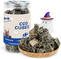 PAWUP Cod Skin Cubes Dog Treat, Chew Fish Skins Rolls w/Taurine, One-Ingredient Grain Free Healthy Dog Treat, Rich in Omega3, 8 oz