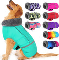 Dogcheer Warm Dog Coat, Waterproof Dog Jacket Christmas Puppy Winter Coat with Buckle, Reflective Adjustable Pet Snow Jacket Turtleneck Fleece Sweater for Small Medium Large Dogs - Pine Green, M