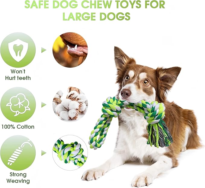 Dog Outdoor Bungee Tug Hanging Toy, Tether Tug of War Toys for Pitbull Small Large Aggressive Chewers Dogs to Exercise Solo Play, Tree Tugger Interactive Tug Toy, Dog Rope Toys