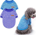 2 Pieces Pet Dog Classic Knitwear Sweater, Fleece Coat for Small,Medium Dogs,Warm Pet Dog Cat Clothes,Soft Puppy Customes for Chihuahua Yorkshire Tzu (Blue Dark Navy,M)