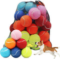 Swingers Squeaky Tennis Balls for Dogs,2.5 inch Training Tennis Balls,Exercise Ball for Pet Dog with Mesh Carry Bag Easy to Transport (Multicolor, 60 Pack)