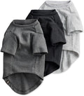 Toby II - The Perfect Tee, 3 Pack Short Sleeve Pet T-Shirt 100% Organic Cotton Tees Clothes for Small, Medium, Large Dogs, Gray Ombre, XX-Large