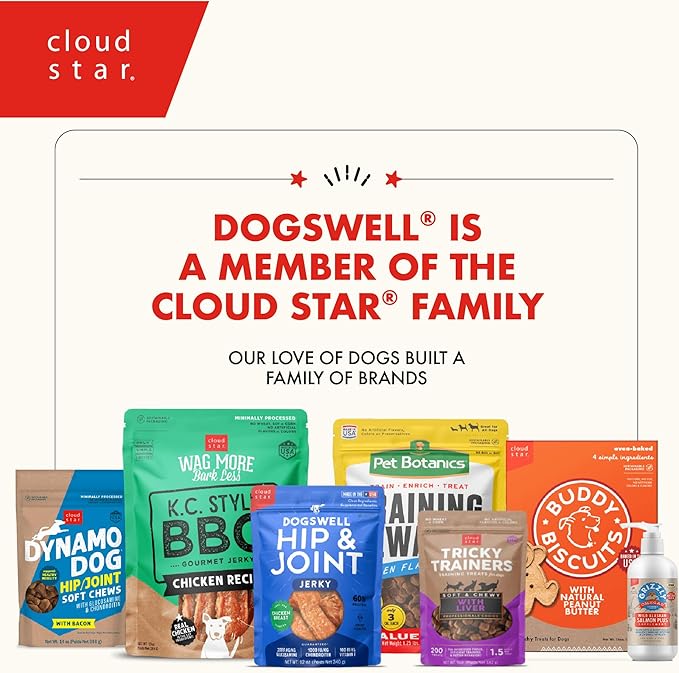 DOGSWELL Hip & Joint Soft & Chewy Dog Treats, Bacon, 14 oz. Pouch