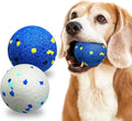 2 Pack Dog Indestructible Tennis Balls for Dogs Durable Bouncy Balls for Aggressive Chewers Interactive Dog Toys for Water Toy Fetch(White,Blue)