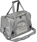 Dog Cat Carrier Soft for Small Pet Up to 16 Lbs TSA Airline Approved Travel Carrier Collapsible Puppy Car Mesh Bag 17.5 * 10.2 * 11.4 inch - Grey