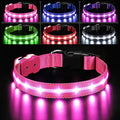 PcEoTllar Light Up Dog Collars, Led Dog Collar, Rechargeable, Night Walking, Waterproof, Glow in The Dark Dog Collars Light for Large Small Medium Dogs, Pink m