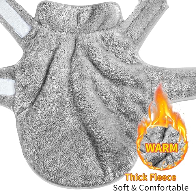 Malier Dog Winter Coat, Reversible Fleece Dog Cold Weather Coats, Windproof Warm Snow Puppy Jacket Vest Pet Clothes for Small Medium Large Dogs (Gray, XXX-Large)