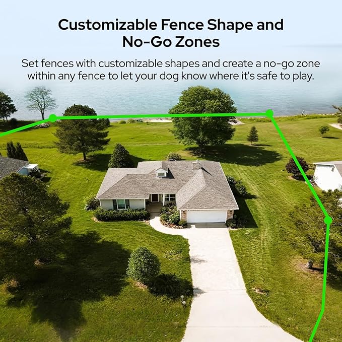 SATELLAI Dog Wireless Fences, Pink The Most Advanced GPS Dog Collar with AI Analysis, Precise Positioning, 5-Day Battery, and IP68 Waterproof, Flexible Virtual Fencing for Medium & Large Dogs