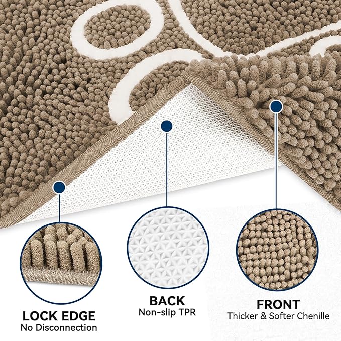 Super Absorbent Dog Door Mat, 48"*30“ Anti Slip Mat for Muddy Paws, Pet Rugs for Dirty Paws Washable That Absorbs Moisture and Dirt, for Dog Cage and Pet Resting Carpet