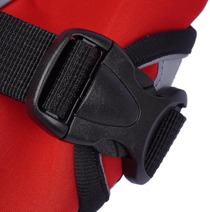 Warm Dog Coat for Winter,Waterproof Jacket with Zipper,Detachable Dog Coat with Adjustable Buckle,Comfortable Jacket for Dogs in Cold and Windy Days.M Red