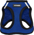 Best Pet Supplies Voyager Step-in Air Harness - All Weather Mesh, Reflective, No Pull Harness for Dogs, Cats - Secure with Hook & Loop Fastener, Buckle, Double D-Rings - Royal Blue/Black Trim, M