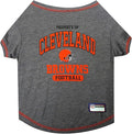 NFL Cleveland Browns Dog T-shirt Small. - Licensed Shirt for Pets Team Colored with Team Logos- Premium Stretchable Materials for the comfort of your Dog & Cat